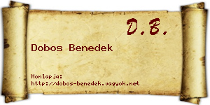 Dobos Benedek névjegykártya